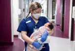 Baby with woman